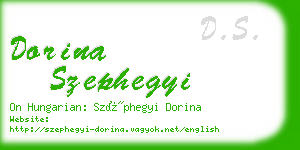 dorina szephegyi business card